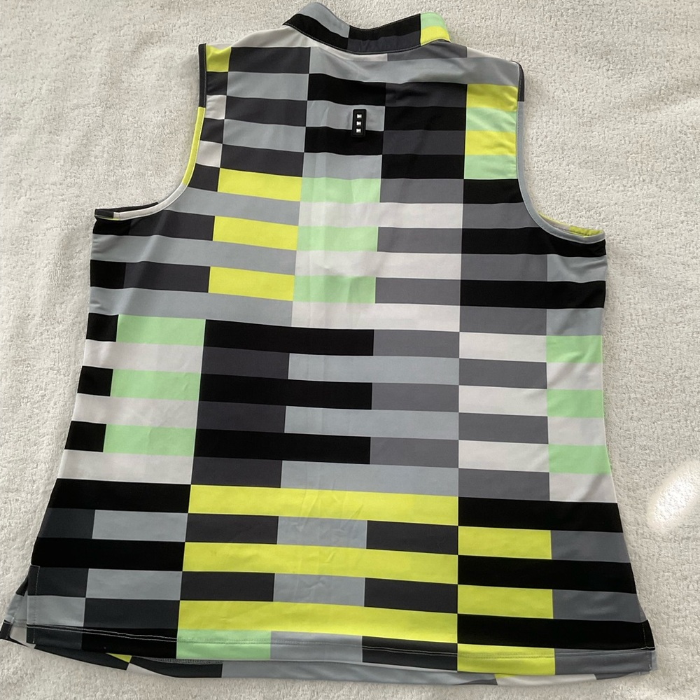 Jamie Sadock Black and Yellow Checkered Top - Picture 2 of 6